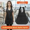 Waterproof Black Stylist Apron Professional Barber Shop Work Clothes Hairdressing Gown  Hairstylist