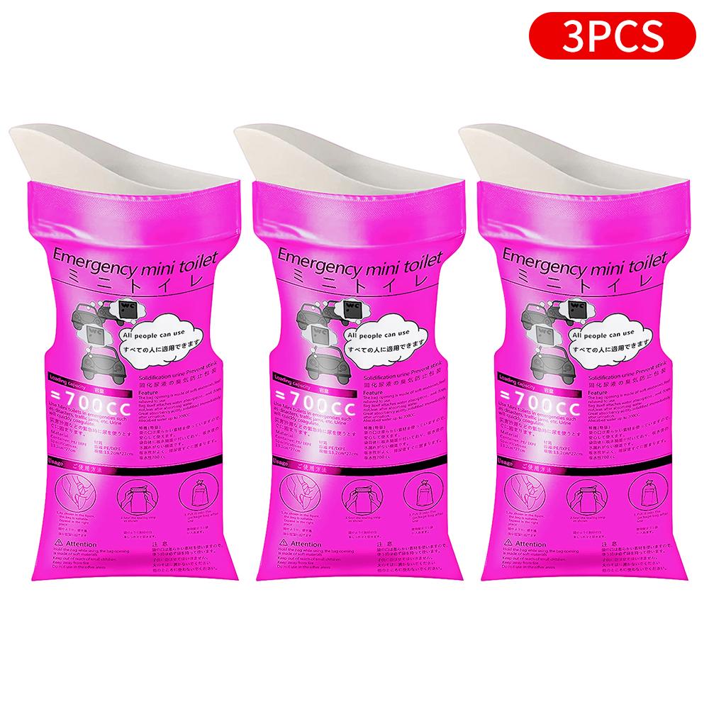 6/1PCS 700ml car urinal portable urine collector man outdoor portable urine bag female urinal Camping Emergency Easy urinal