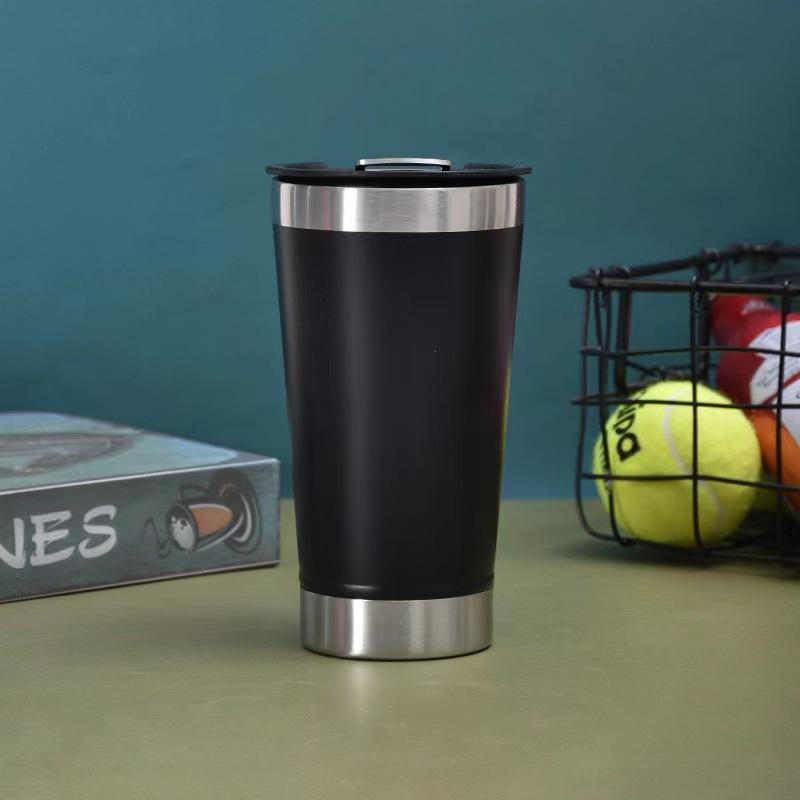 473ml Cold Beer Cups with Bottle Opener Lid Stainless Steel Thermos Water Coffee Mugs for Tea Thermal Tumblers Drinkware