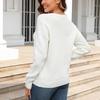 2023 Autumn/Winter Women's V-neck Twist Slim-fit Sweater Pullover Sweater