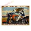 Mfoever Tin Sign Vintage Beagle Dog Coffee Tea Metal Tin Sign Set Retro Funny Pet Wall Art Decor for Home Kitchen Bar Rustic Iron Painting Plaque