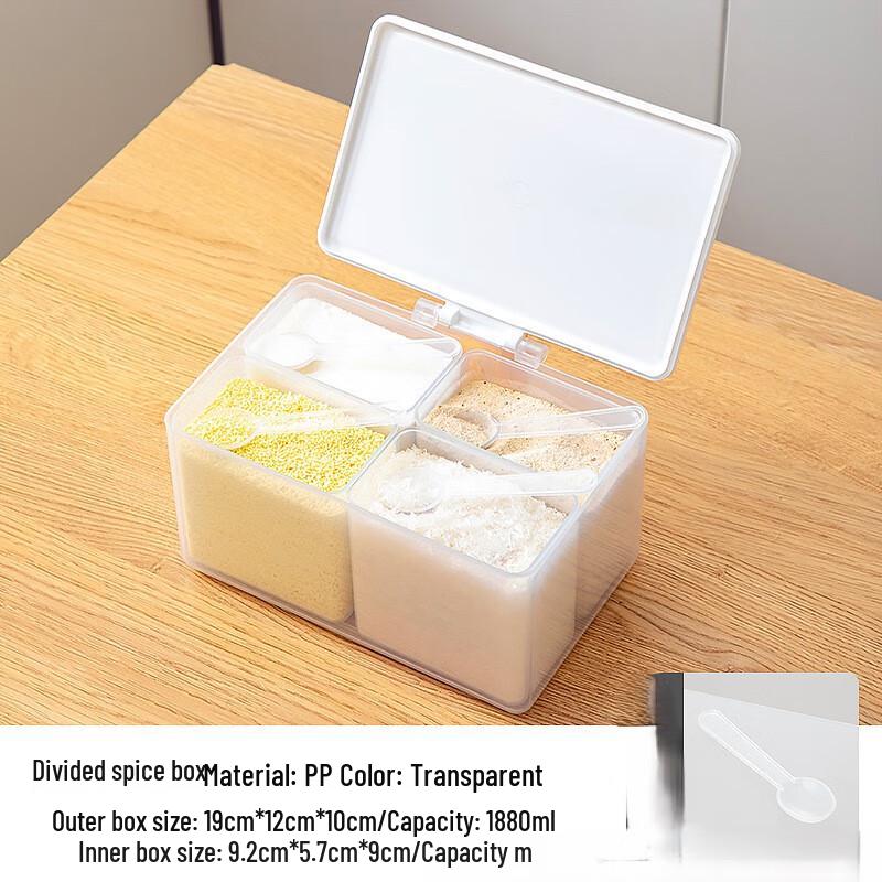 Shangqi Large 4-Compartment Spice Storage Box