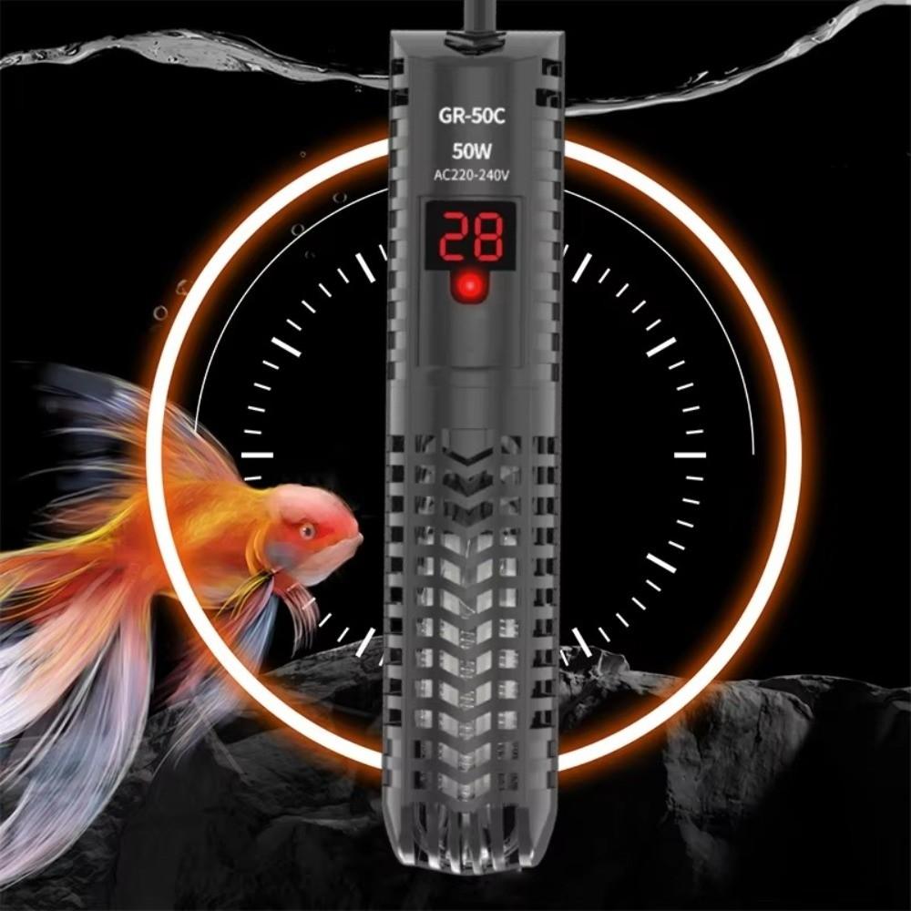 LCD Display Fish Tank Heater Quartz Glass Heating Rod Digital Display Heater  Aquatic Aquariums