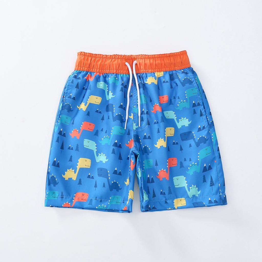 Boys' Swim Trunks - Mesh Lined Drawstring Beach Shorts