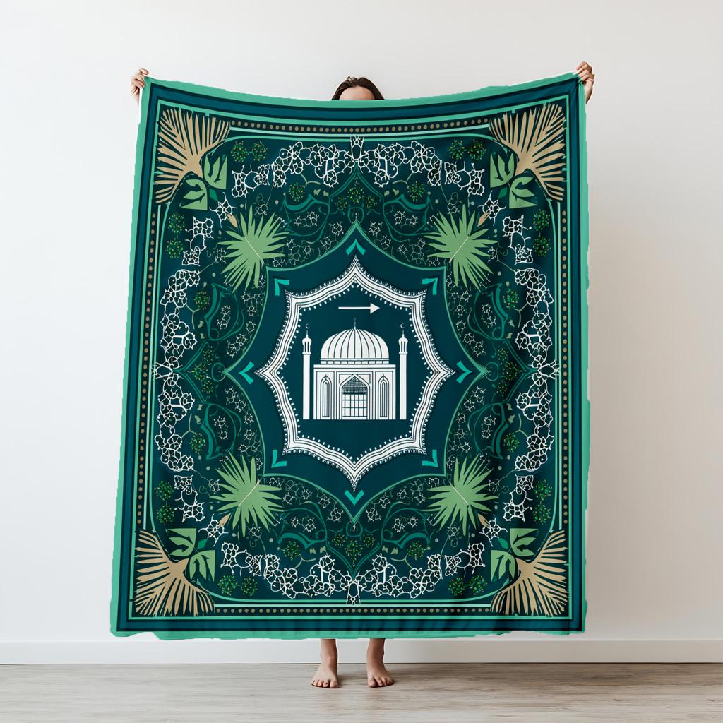 130cm150cm IIslam Print Blanket Cute Warm Flannel Soft Comfortable Home Bed Small blankets Gift