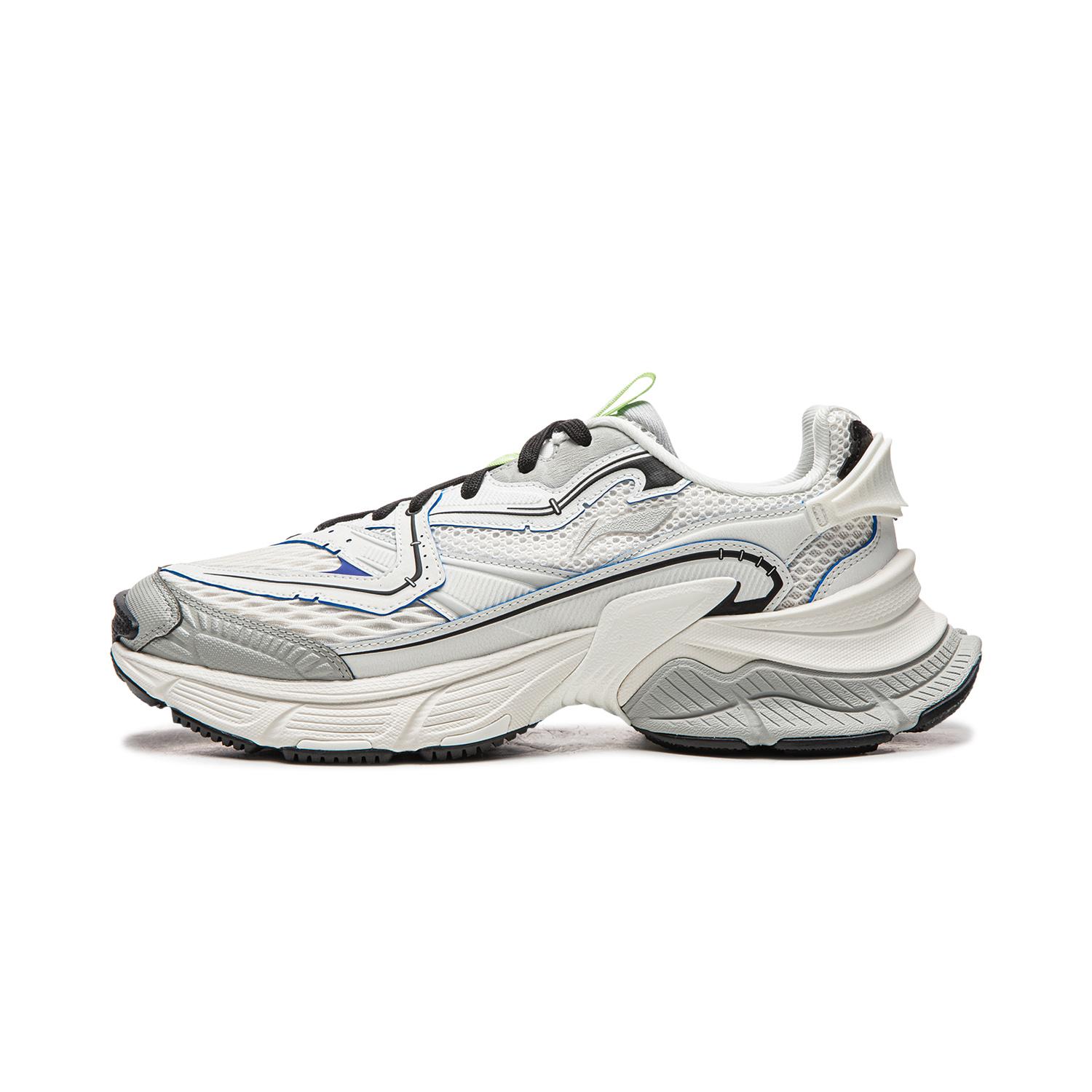 

Li Ning Xingji Cushioning Abrasion Resistant Breathable Low top Chunky Sneakers Men s Gray White AGCW087-2 42