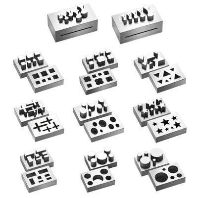 Profesionální sada ocelových forem a razníků pro výrobu šperkových zapínání Nástroj pro výrobu zámků na náhrdelníky Ocelová textura pro šperky