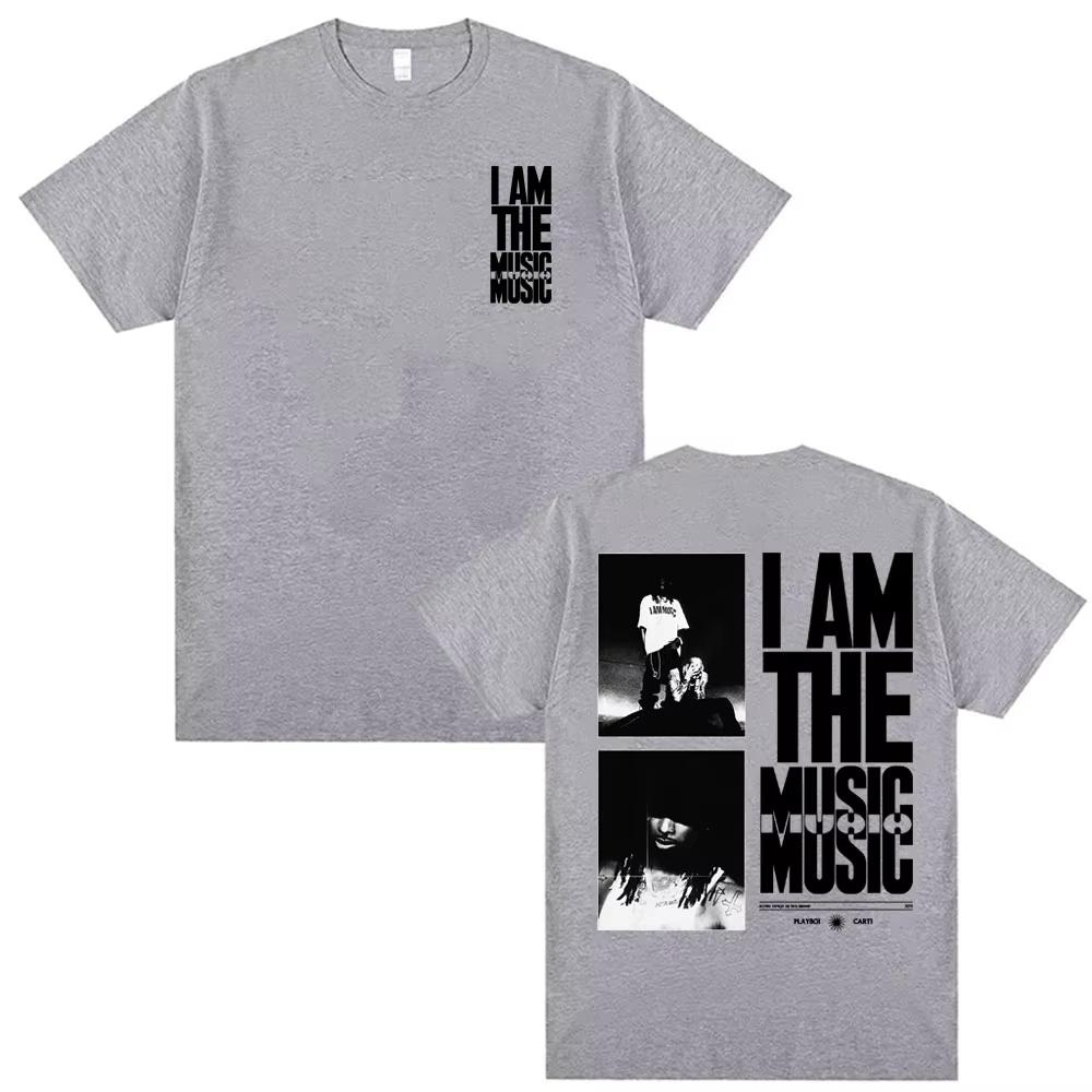 Playboi Carti I AM MUSIC Album Cover T Shirt Men Clothing Harajuku Hip Hop Street T Shirt Male Springsummer pure Cotton Tshirt