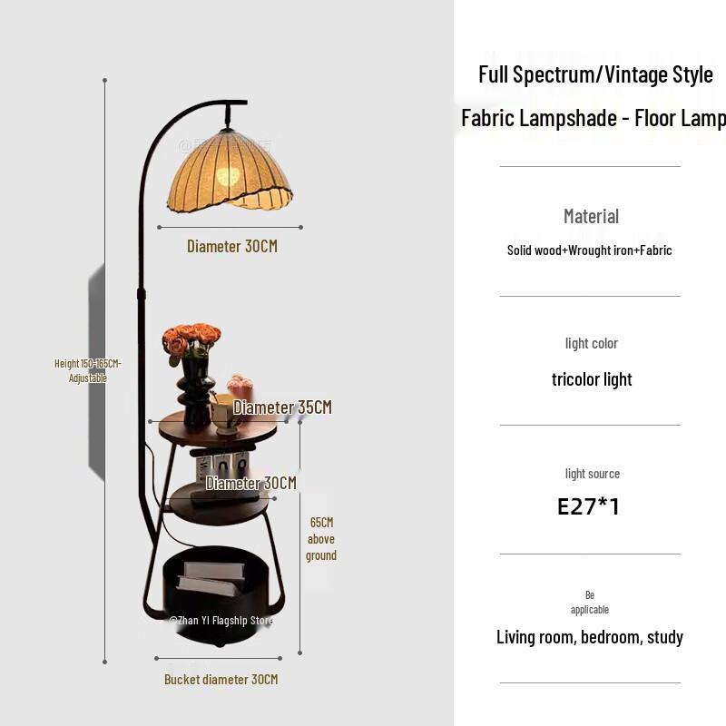OEING French Retro Floor Lamp with Wireless Charging