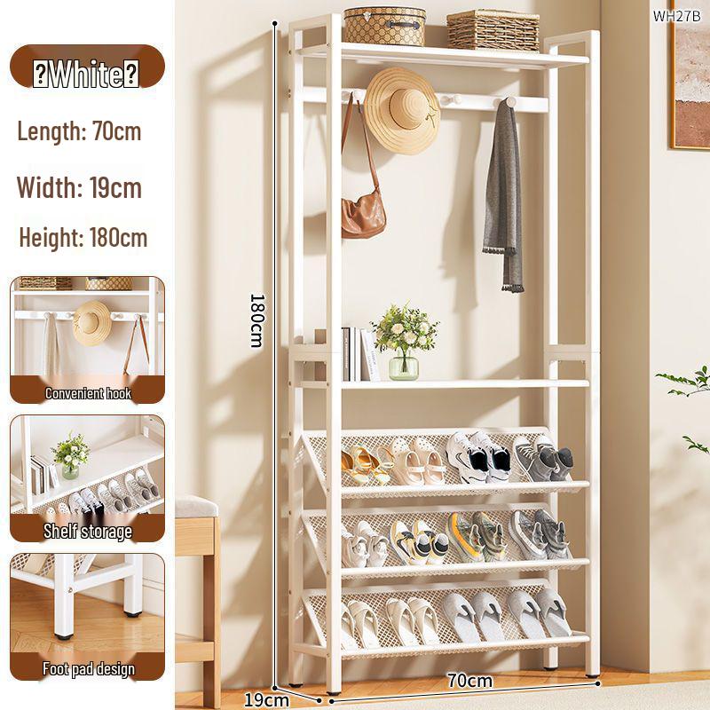 Compact Shoe & Clothes Rack for Dorm or Rental Spaces - Multi-Layer Narrow Design