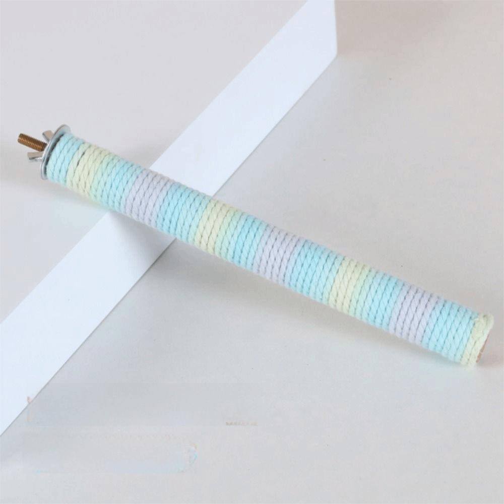 Colorful Parrot Standing Perch Comfortable Grip Bird Teeth Chew Pole Small Medium Birds