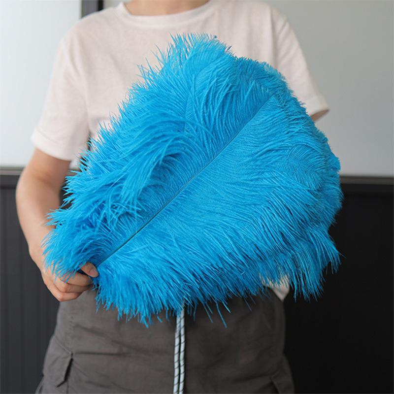 1 pz Piuma di Struzzo Elegante Bianca Soffice per Festa di Matrimonio Stanza di Casa Decorazioni Fai da Te 45-50 cm