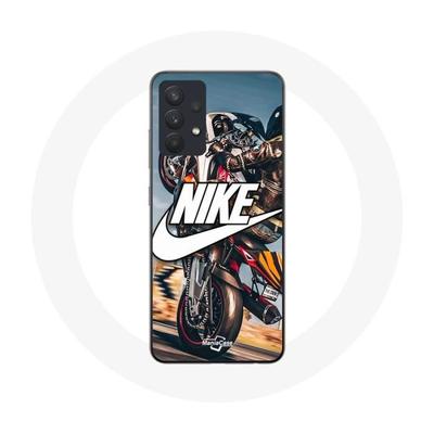 Etui - Nike - Galaxy A13 5G - Miękkie - Białe - Koło motocyklowe