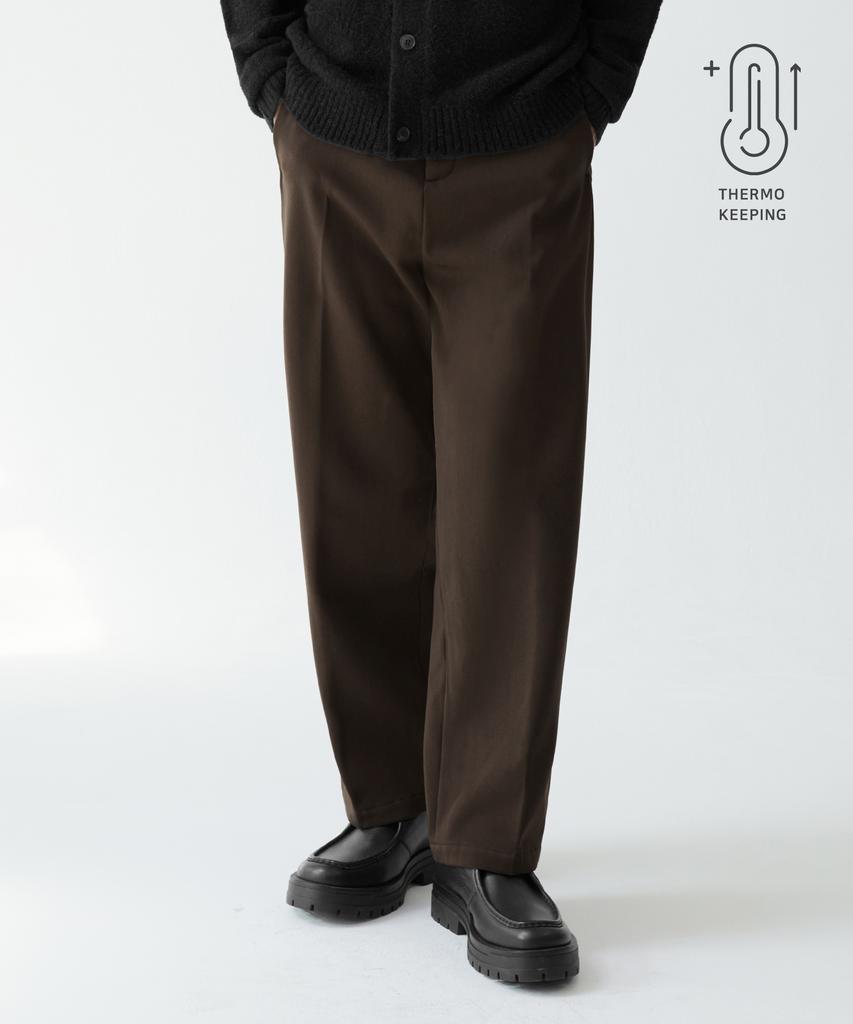 TRILLION Essential Semi-Wide Slacks (Brown)