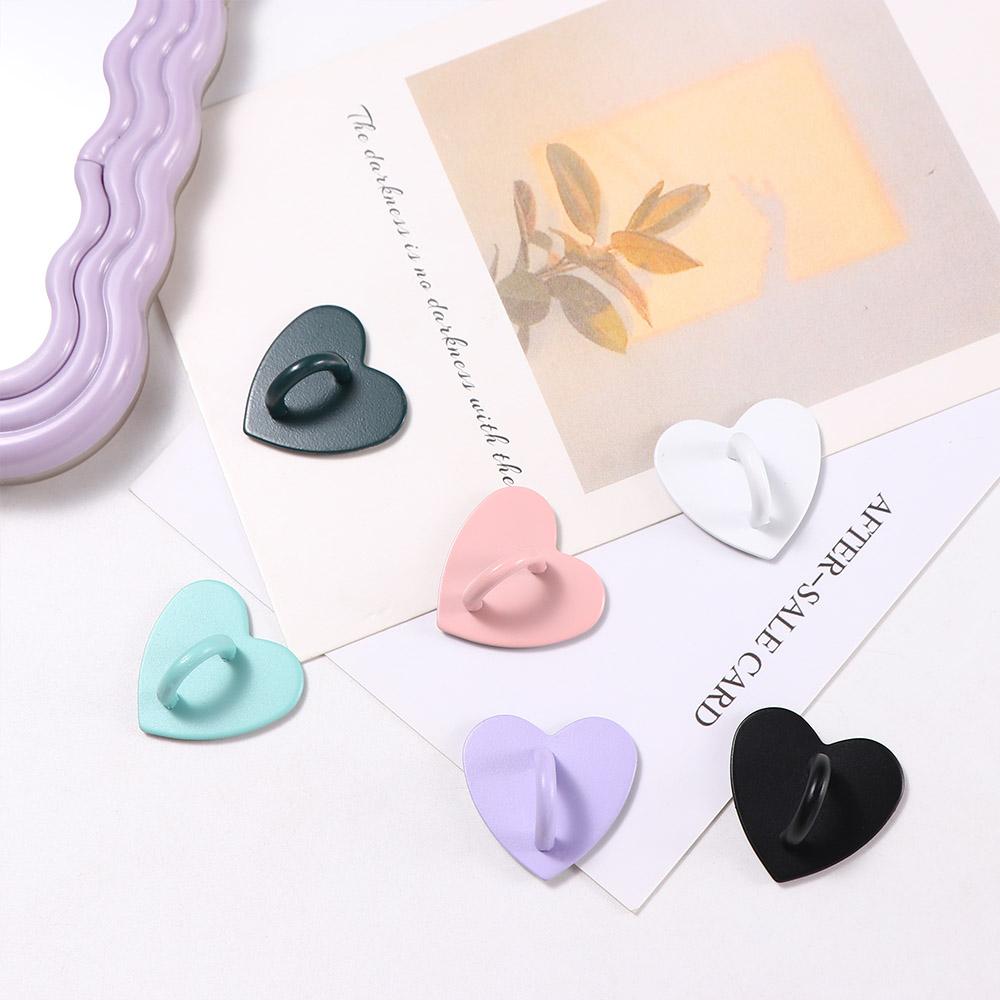 Grip Holder Metal Heart Finger Ring Phone Stand Holder Phone Clasps Hooks Phone Case Finger Ring
