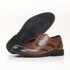 Dress Leather Shoes Men'S Business Lace-Up Leather Breathable Retro British Style Brock Carved Derby Shoes High-End Men'S Shoes