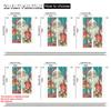 2pcs,2D plane printing Contemporary Curtains Merry Christmas Santa Claus_ Champagne & Gifts Durable 100% Polyester Fabric