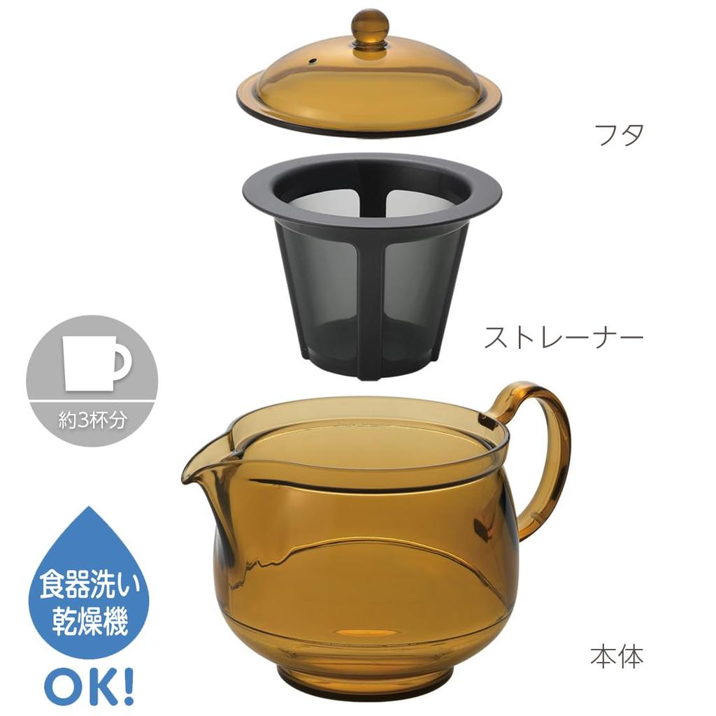 Akebono Unbreakable Coffee Hands LL Teapot, Behind, TW-3773