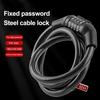 Anti-Theft Bicycle Combination Lock Rust Resistant Easy To Use Compact Size Mountain Bike 4-Digit Password Lock