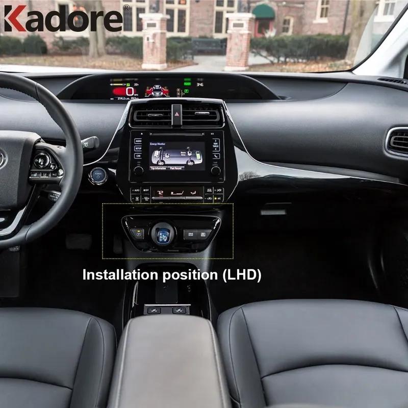 Car Center Console Gear Shift Box Panel Cover Trim For Toyota Prius   Hatchback Carbon Fiber Interior Accessories