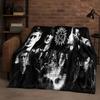 3D Supernatural Sam Dean Winchester TV Flannel Blanket,Ultra Soft Warm Plush Throw for Home Bedroom Bed Sofa Cover Travel Gift