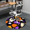 1pc Ghost Pattern Carpet, Round Non Slip Durable Large Size Office Carpet, Suitable for Office