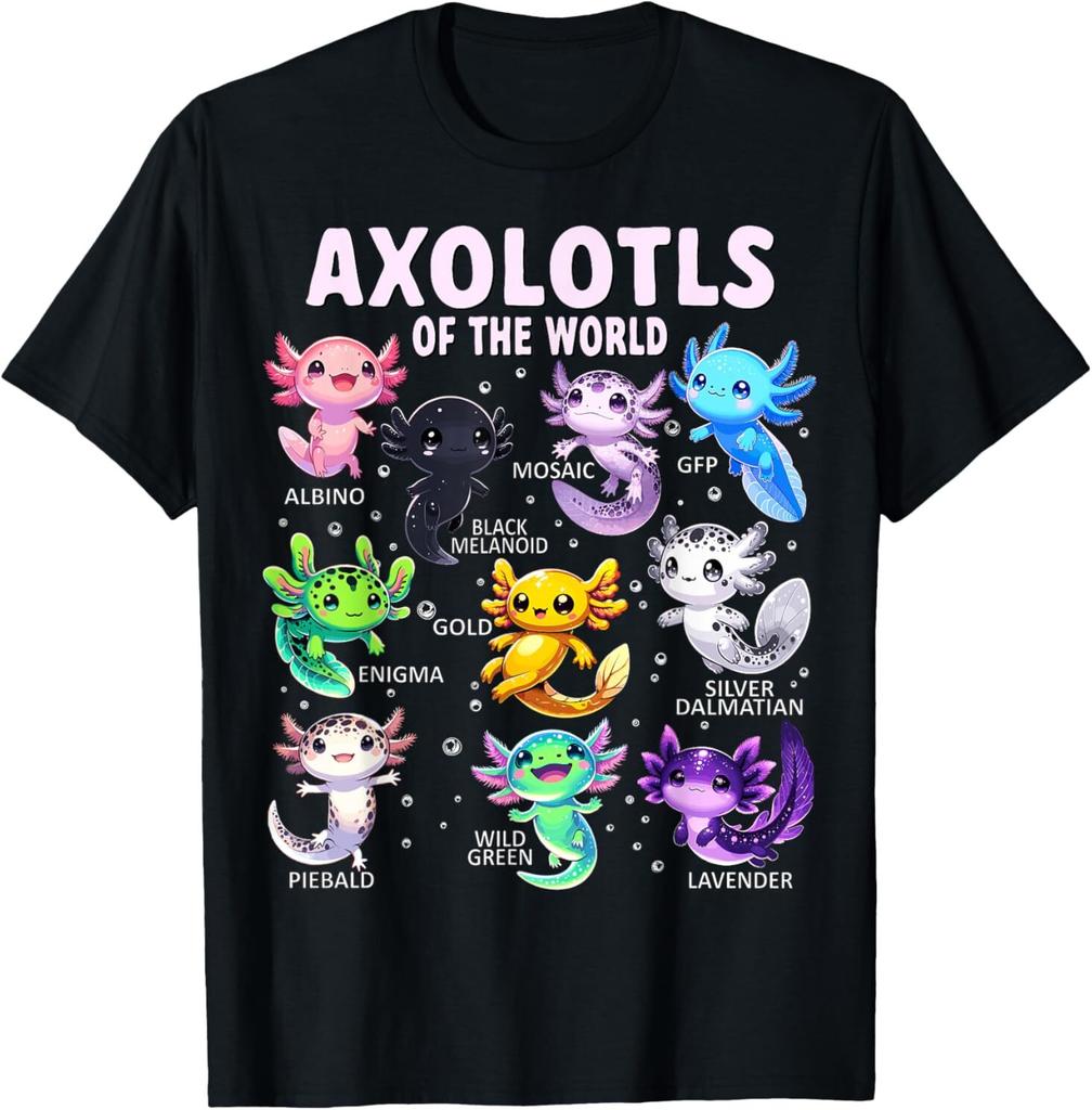 Axolotl Kawaii Axolotl del Mondo Axolotl Animali T-Shirt