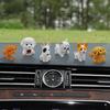 Craedli 6PCS Cute Dog Car Dashboard Decorations, Puppy Ornaments (Puppy) | Mini Resin Dog Figurines, Rearview Mirror Accessories, Auto Center Console
