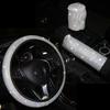 Universele 37/38cm Stuurhoes voor Auto Elastische Handgreephoes Kleurrijke Bronskleurige Diamant BlingBling Stuurwiel Accessoires