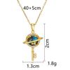 Titanium Steel Star Necklace for Women Planet Moon Astronaut Pendant Necklaces Jewelry Gifts