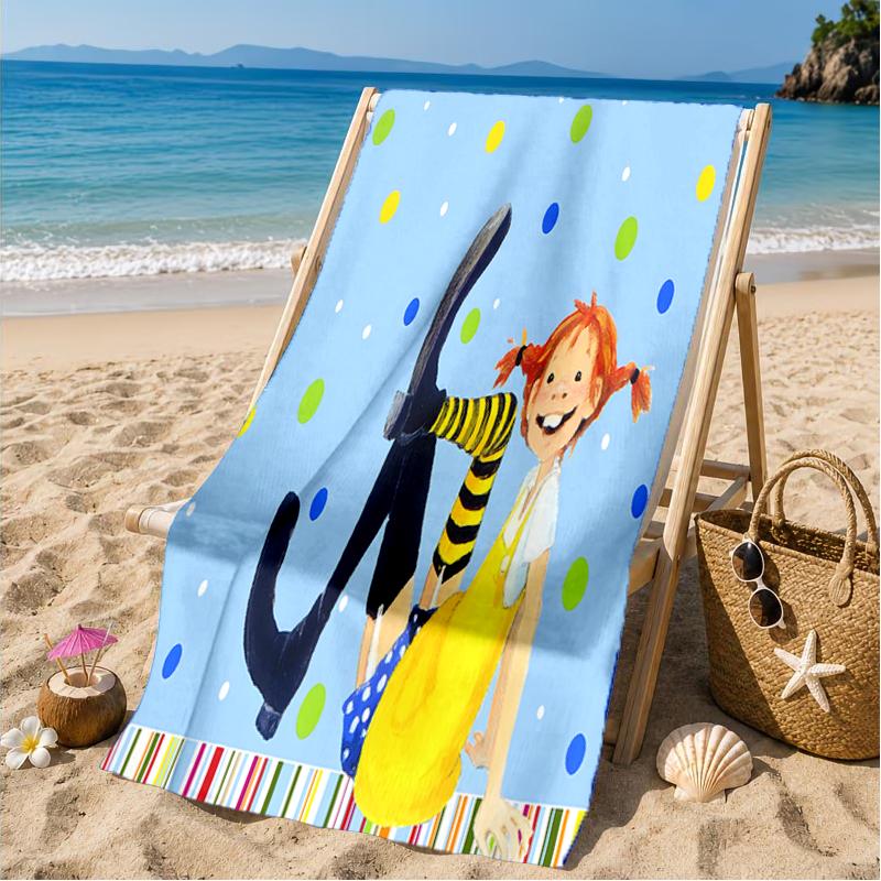 Pi-ppi And Horse Friendship Beach Towel, Microfiber Beach Towel, Perfect For Pool, Beach, Travel, Home Decor Beach Party Fan Gifts