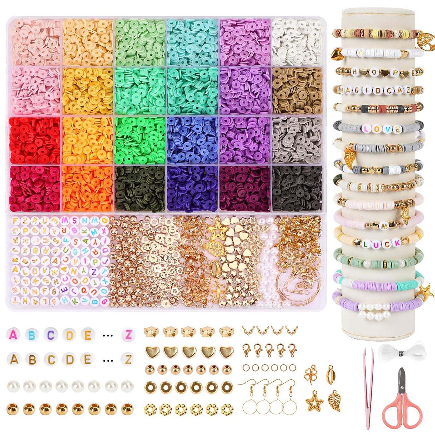 6000 Pieces Of Clay Bead Soft Pottery Bracelet Diy Material, Friendship Bracelet Jewelry Making Material, Holiday Handmade Gifts