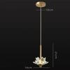 Modern Minimalist Luxurious Pendant Lamp Zen Crystal Lotus Light Creative Single Head Balcony Bedroom Bedside Led  Home Decor