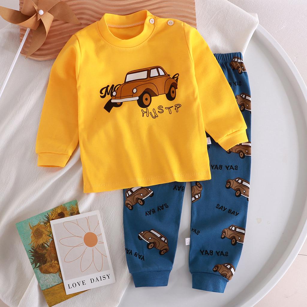 Autumn Sleepwear Pajamas For Girls Boys Long Sleeve Tops+Pants Suits Fashion Home Clothing Baby Kid Sleep Costume