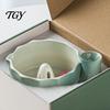 Delicate Fruit Cleaning Bowl Ceramic Berry Washing with Drainage Holes, Handmade Multifunctional Drain Basket Vegetable Draining Basket, Colander for