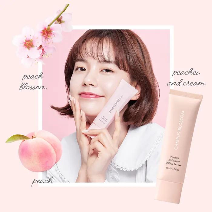 Weaponless Sunscreen 4-function Tone-up Sunscreen Moisturizing and Glossy Non-irritating Sunscreen Peach-colored Skin