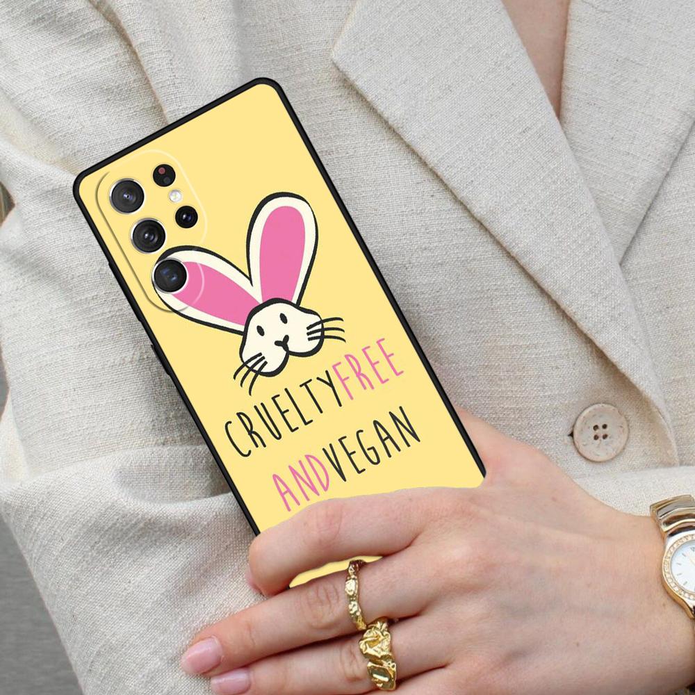 VEGAN FOOD QUOTES ANIMAL LOVE Cell Phone Case for Samsung Galaxy S26 Ultra S25 S24 S23 S22 S21 S20 Note10 Cover