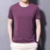 Men's Quick-Dry Modal Short Sleeve T-shirt - Lightweight, Solid Color, Round Neck Casual Summer Wear