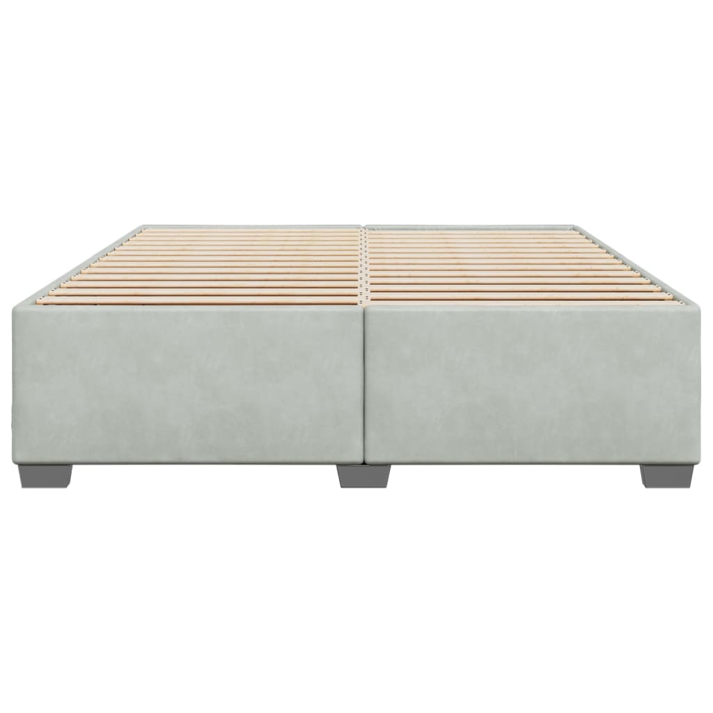 Bed Frame without Mattress Light Grey 200x200 cm Velvet