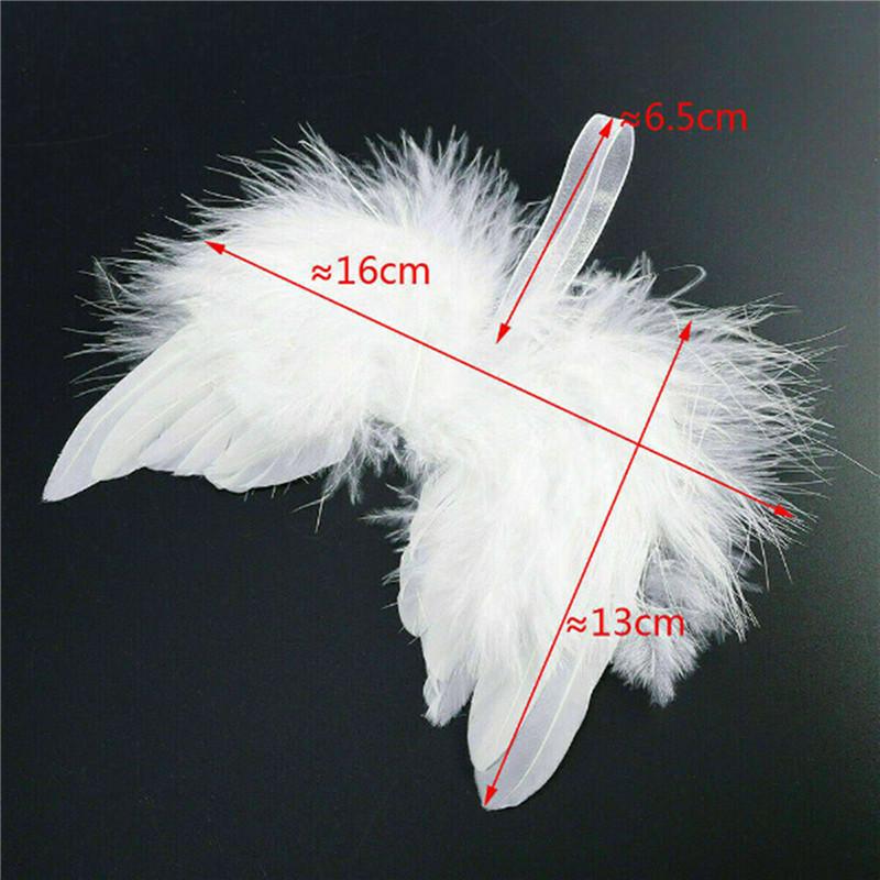 US 1/10PCS Angel White Feather Wing Christmas Tree Decor Hanging Ornament Wedding High Quality