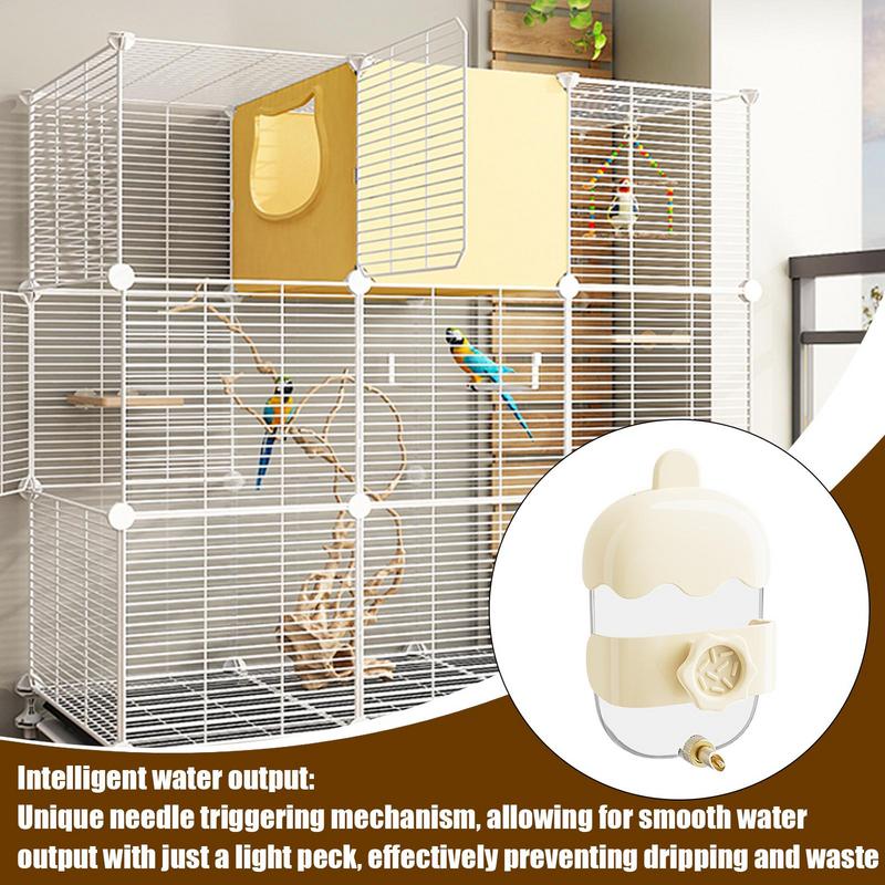 Bird Cage Water Dispenser Automatic Bird Water Feeder Non-Slip Pet Cage Waterer For Parakeet Cockatiels Budgies Lovebirds Canary