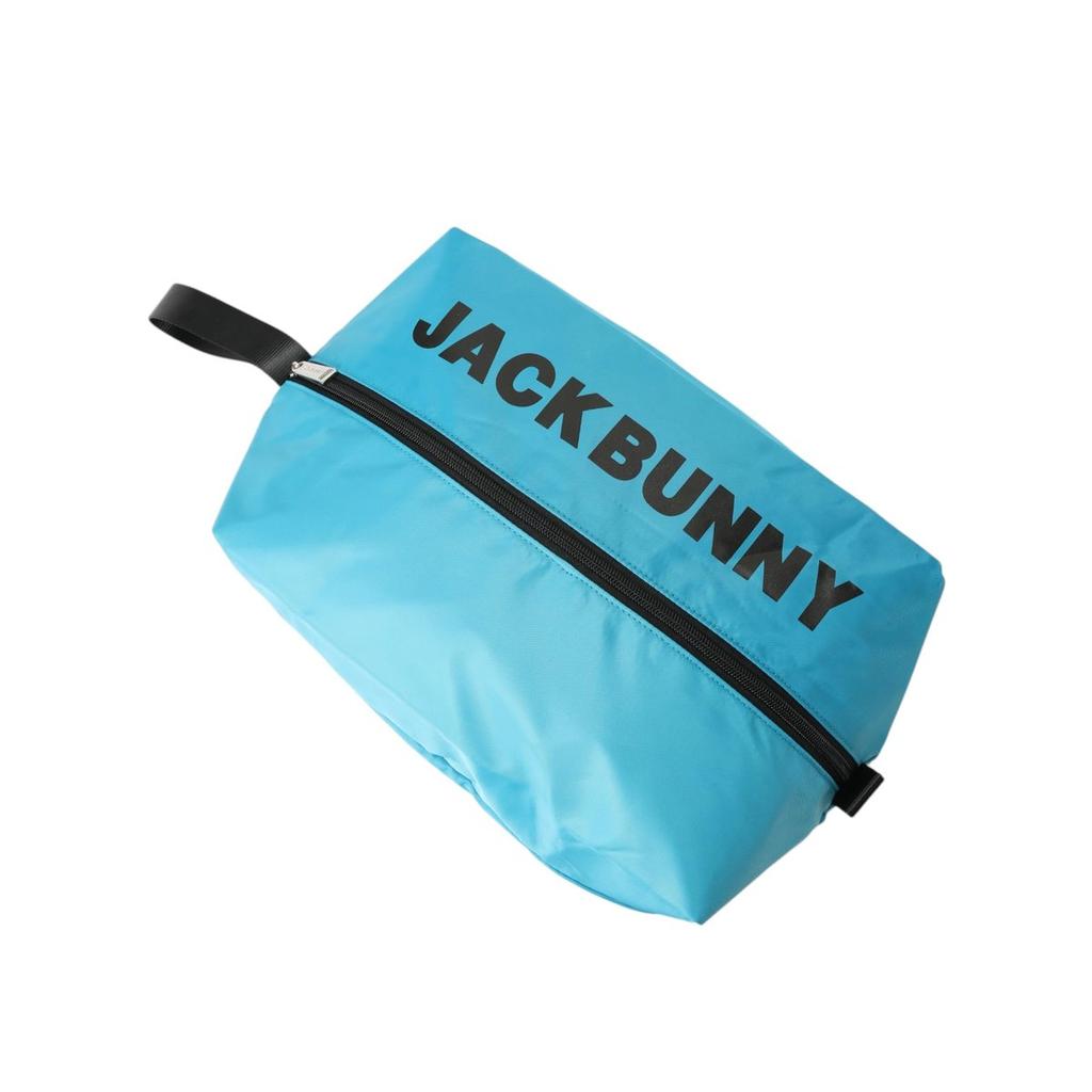 Jack Bunny Golf Shoe Case Brand Logo Unisex Lightweight Polyester Shoe Bag 262-6284808 Blue
