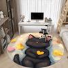 1pc Cat Heart Office Round Area Rug, Under Office Chairs Bedroom Living Room Home Decor, Room Deco, Available In Various Sizes