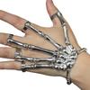 Fashion Women Men Gothic Punk Skull Ghost Skeleton Finger Bracelet Hand Chain Bangles For Halloween Femme Party Accessories