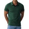 Summer New Men Short Sleeve Pure Color Lapel Polo Shirt Men Business Casual Golf Polo Shirt