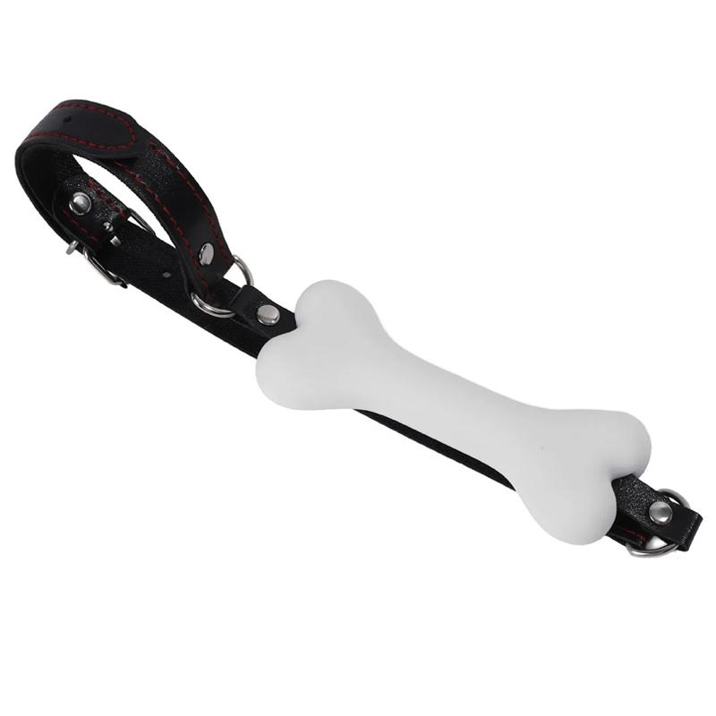 Open Mouth Gag Soft Harness Ball Gag Silicone Dog Bone BDSM Bondage Slave Gag Plug SM Sex Toys for Women Adult Products