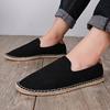 Espadrilles Women Shoes Patchwork Slip on Summer Shoes Men Loafers Breathable Canvas Shoes Jute Wrapped Shoes Unisex Outwear