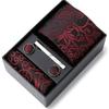 Tie Men'S Business Professional Dress Suit Blue Striped Gift Box Polyester Silk 7.5Cm Business Gift
