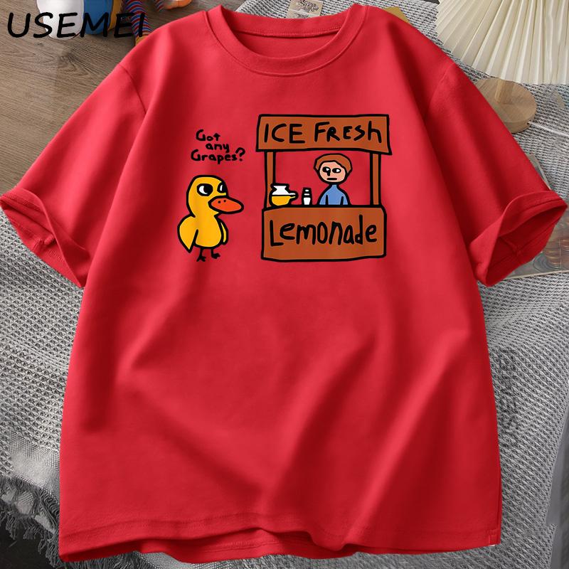 

Got Any Grapes T Shirt Funy Cute Duck Song Tshirt Casual Summer Unisex Women Oneck T Shirts Casual Coton Short Sleeve Tees XL