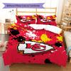 Kansas City Pattern Bedding Quilt Set Quilt Cover Pillowcase Home Decoration Gift (1 * Duvet Cover + 2 * Pillowcase, Without Core)